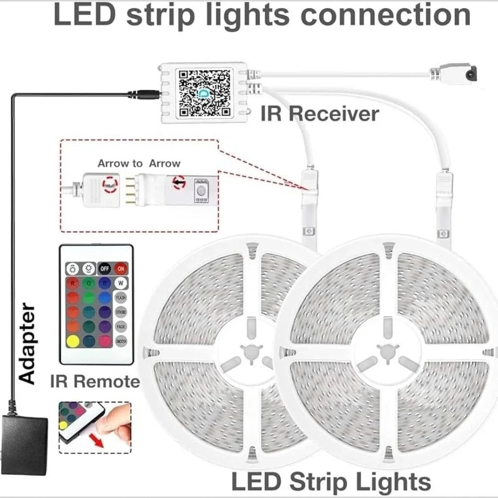DAYBETTER 100ft LED Strip Lights,USB Powered,App Control and Music Sync, Color C